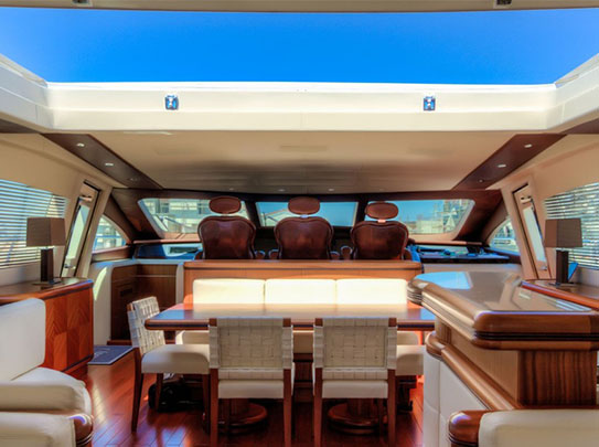 Lady J Yacht for Sale - Amenities - Bridge with Sunroof